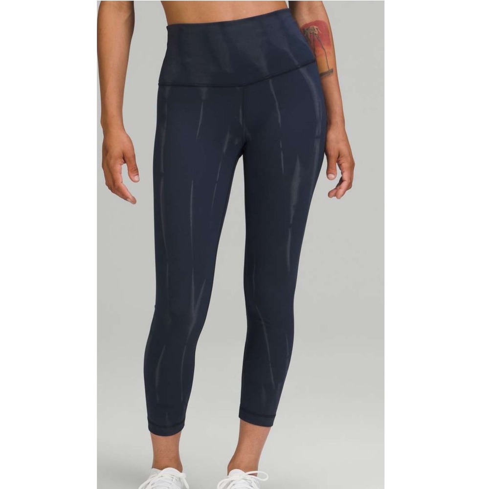 Lululemon Wunder Train High-Rise Crop - Diamond Dye True Navy (Size 2)